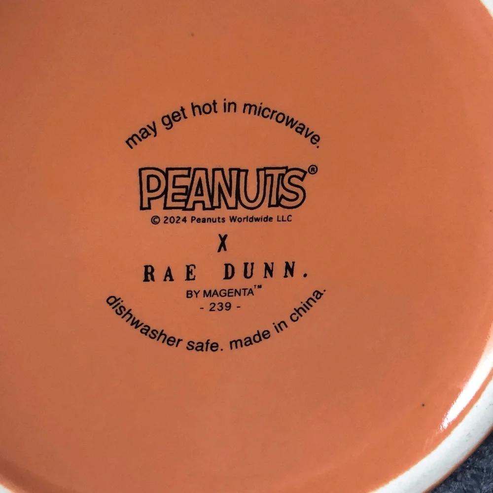NWT Rae Dunn Peanuts Snoopy Soup or Chili Bowl Thanksgiving Fall Leaves